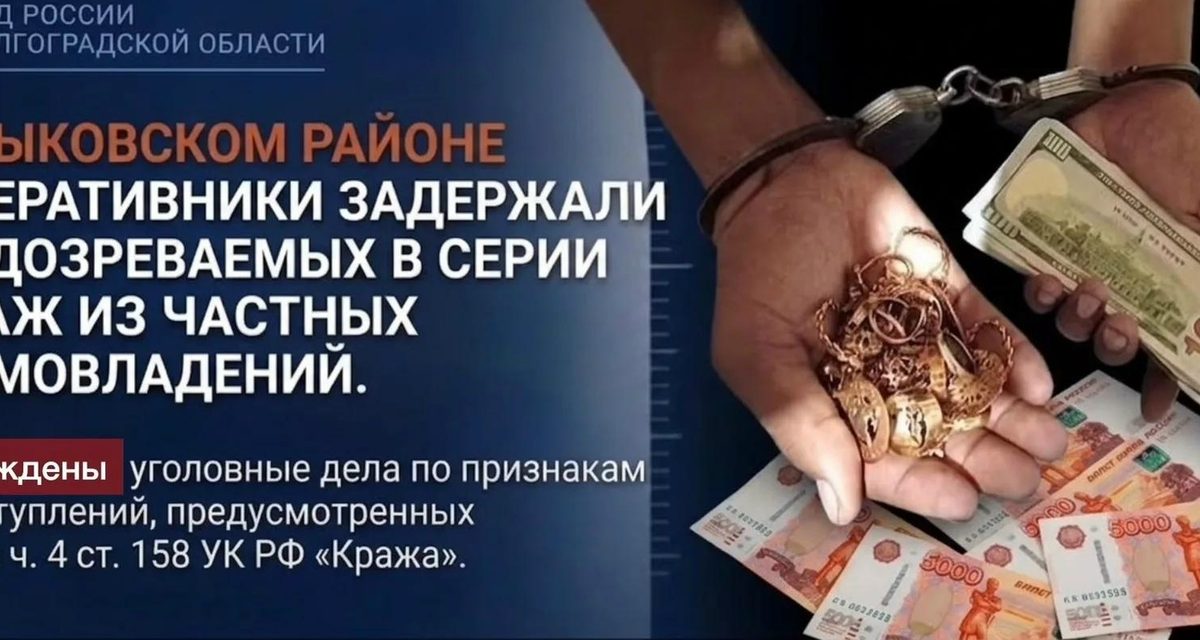 Трое подозреваемых обчистили дома в Быковском районе, забрав валюту из сейфа и 140 тысяч рублей